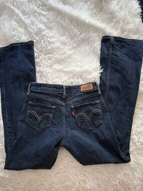 Levi's low rise navy blue bootcut jeans